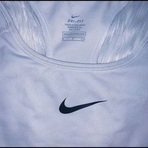 white NIKE sports compression bra!!!